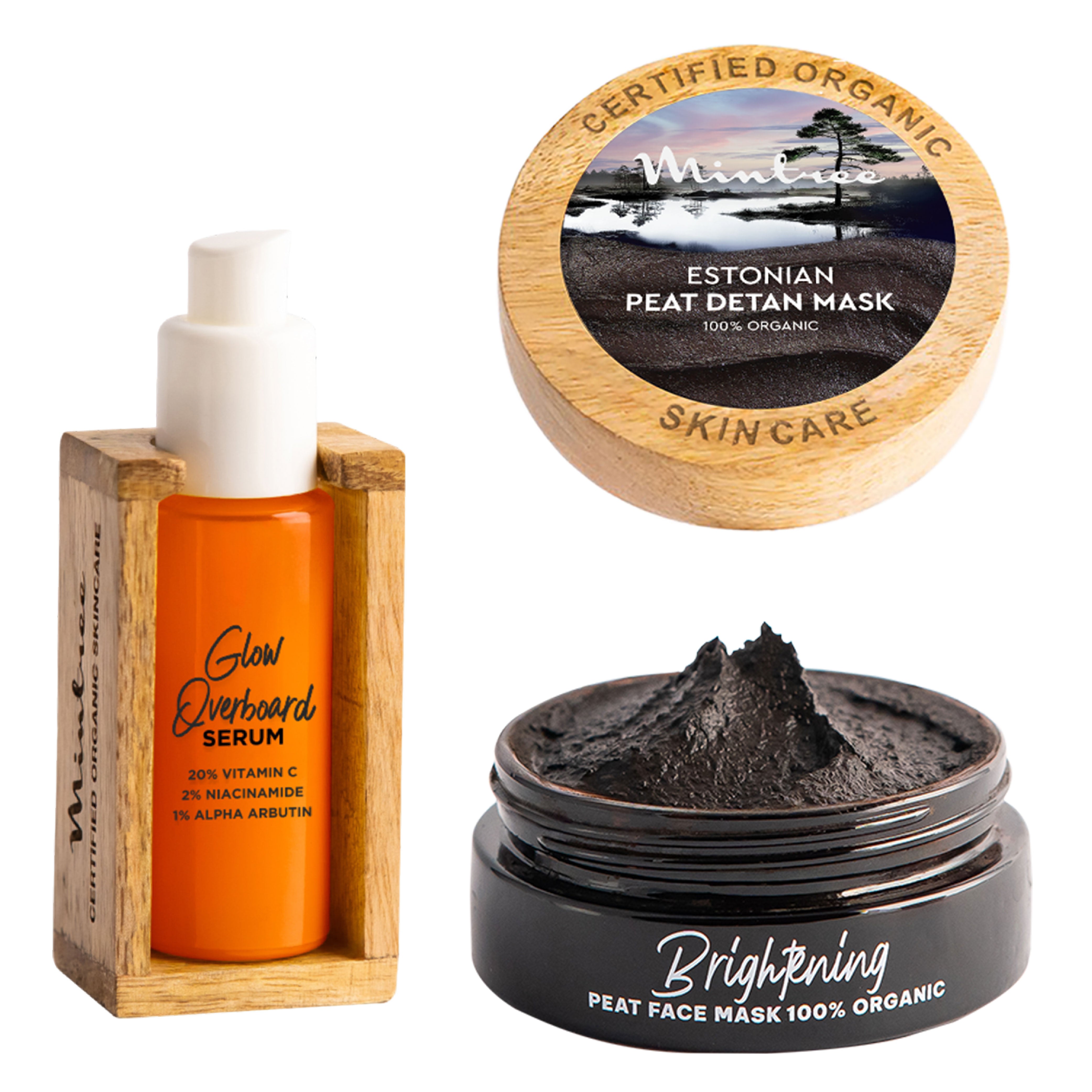 Glow Overboard Serum & Black Mask