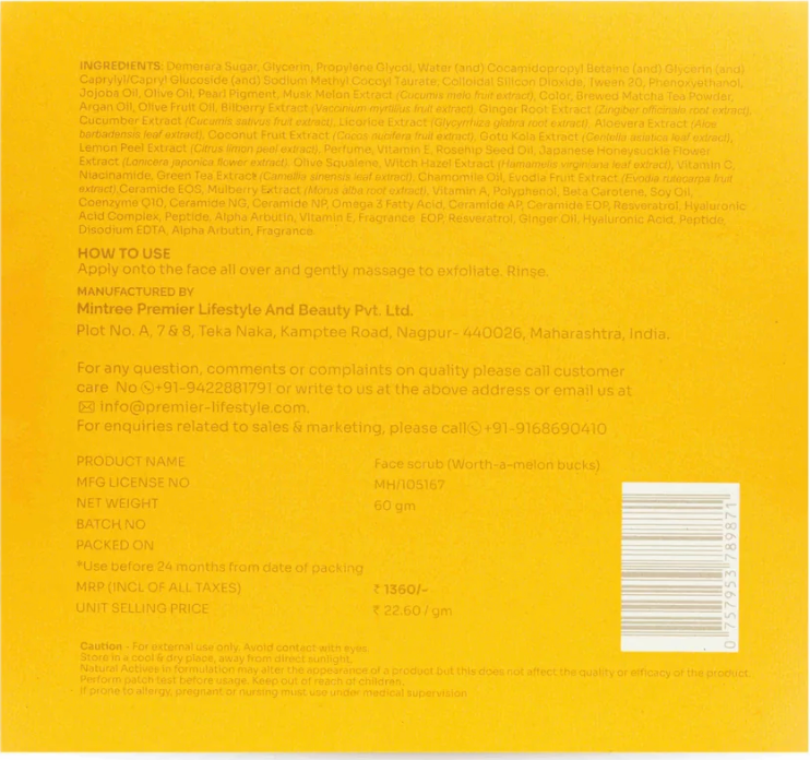 BRIGHTENING Melon Face Scrub 60 gm