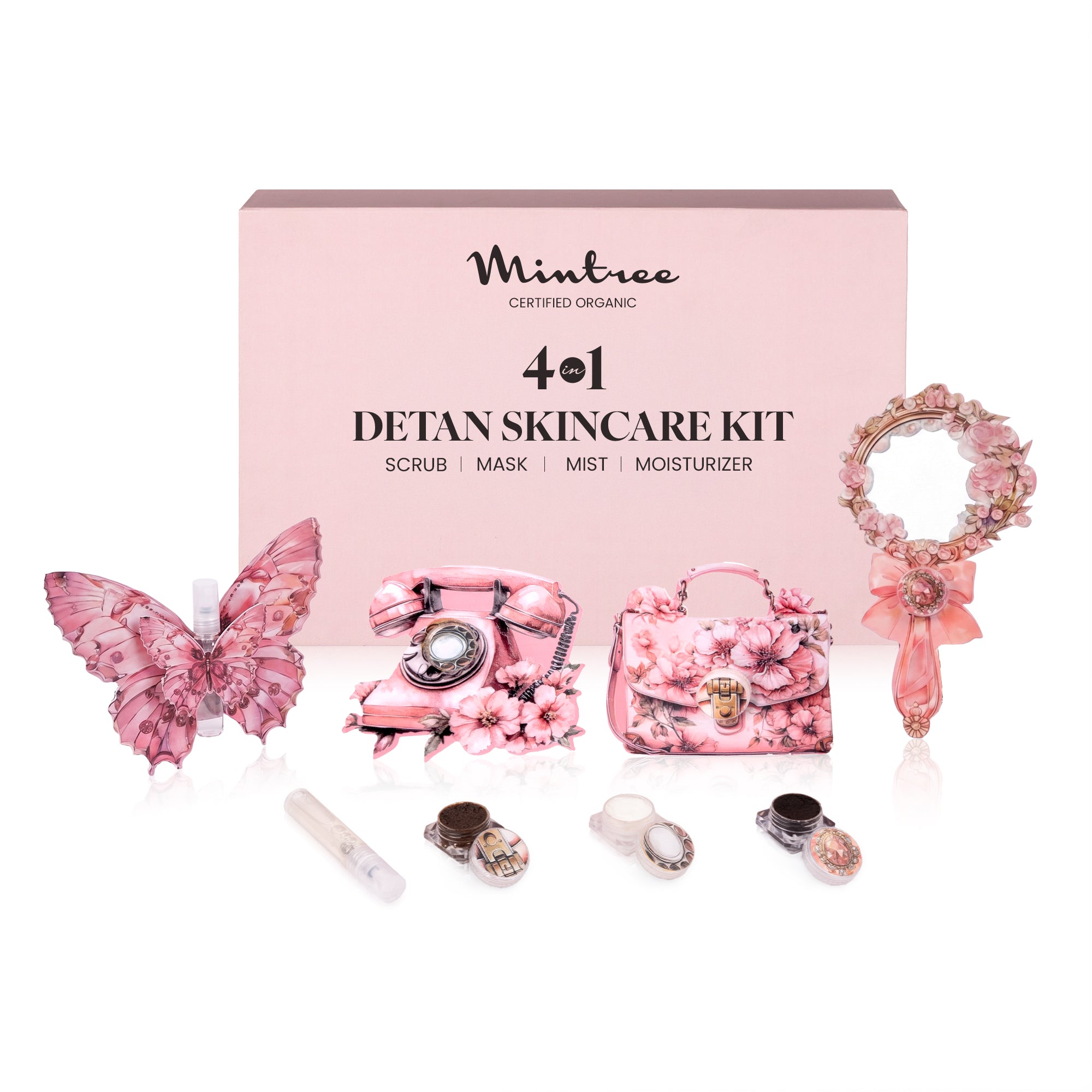 4-IN-1 DETAN SKINCARE KIT SAMPLE CARDS GIFT BOX FOR WOMEN (100 gm/ml)
