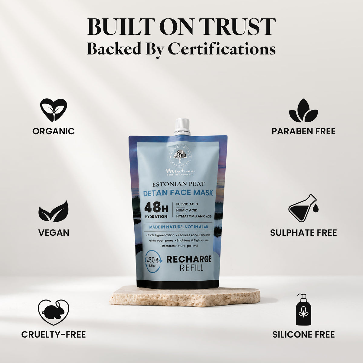 REFILL PACK of 100% ORGANIC Detan Face Mask 250 gm