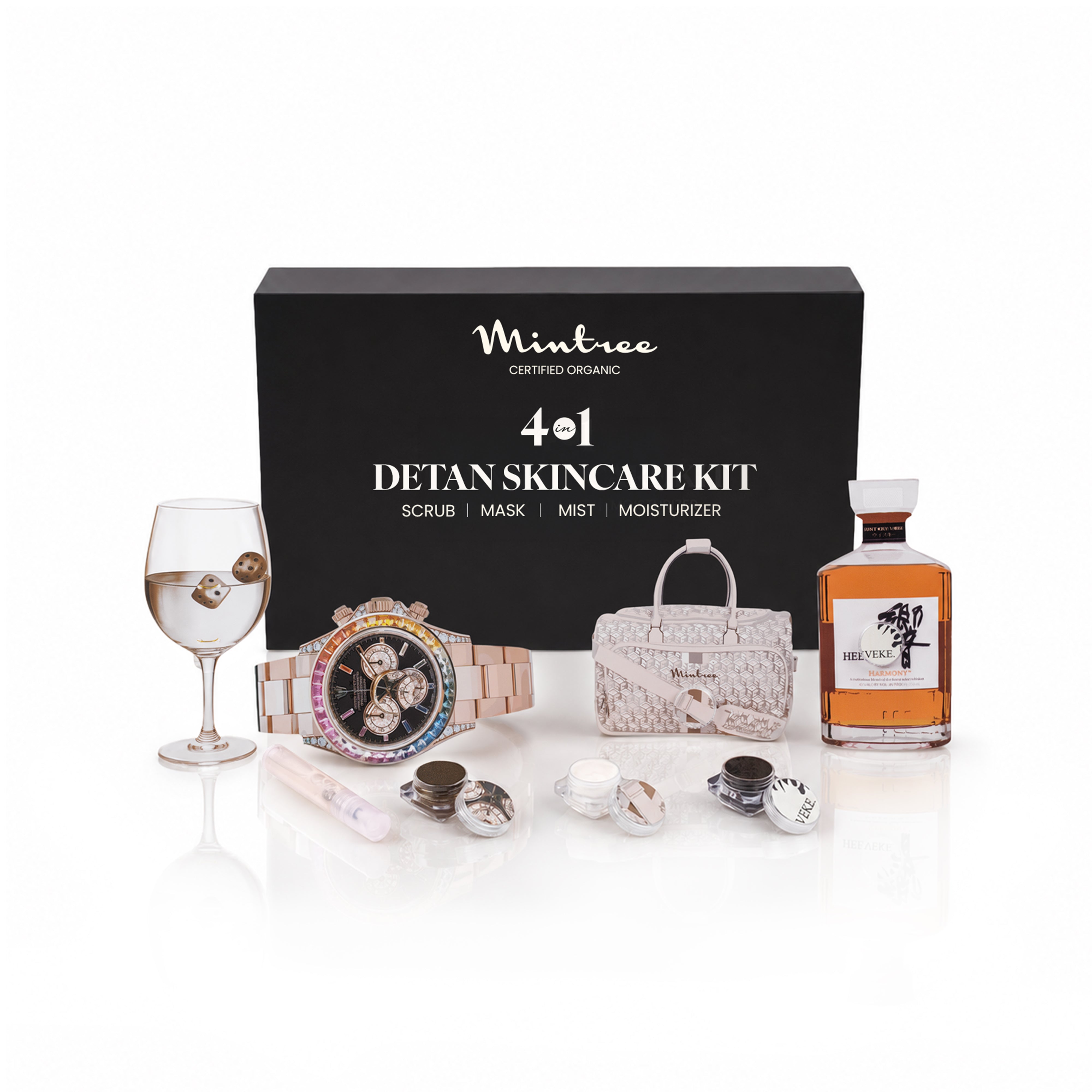4-IN-1 DETAN SKINCARE KIT SAMPLE CARDS GIFT BOX FOR MEN (100 gm/ml)