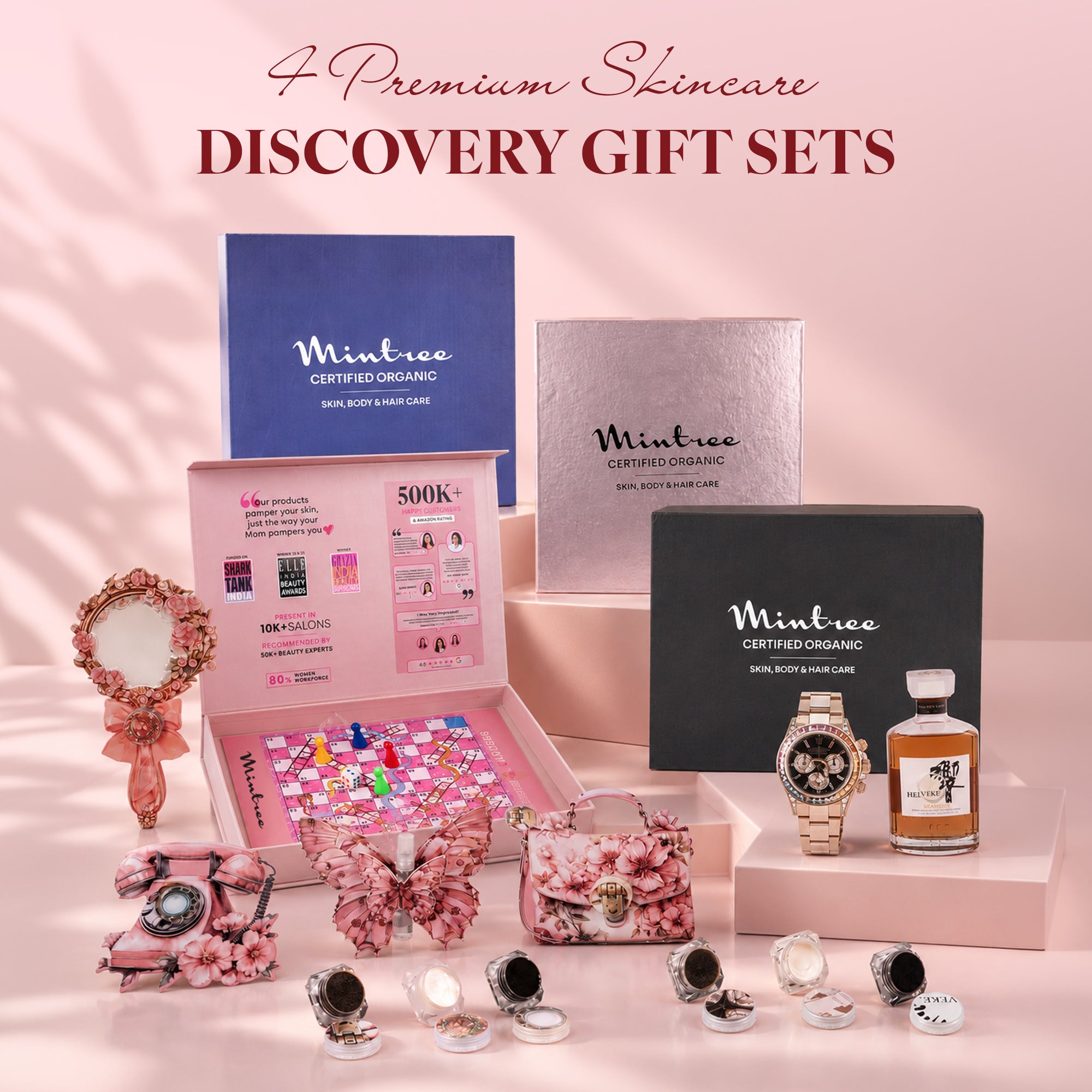 4-IN-1 DETAN SKINCARE KIT SAMPLE CARDS GIFT BOX FOR WOMEN (100 gm/ml)