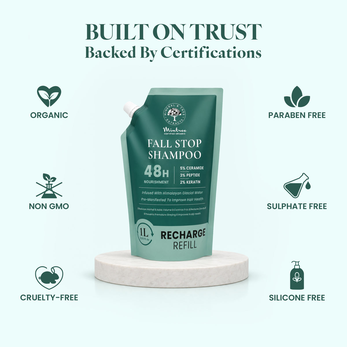 REFILL PACK of Volumizing Hair Fall Stop Shampoo 1L