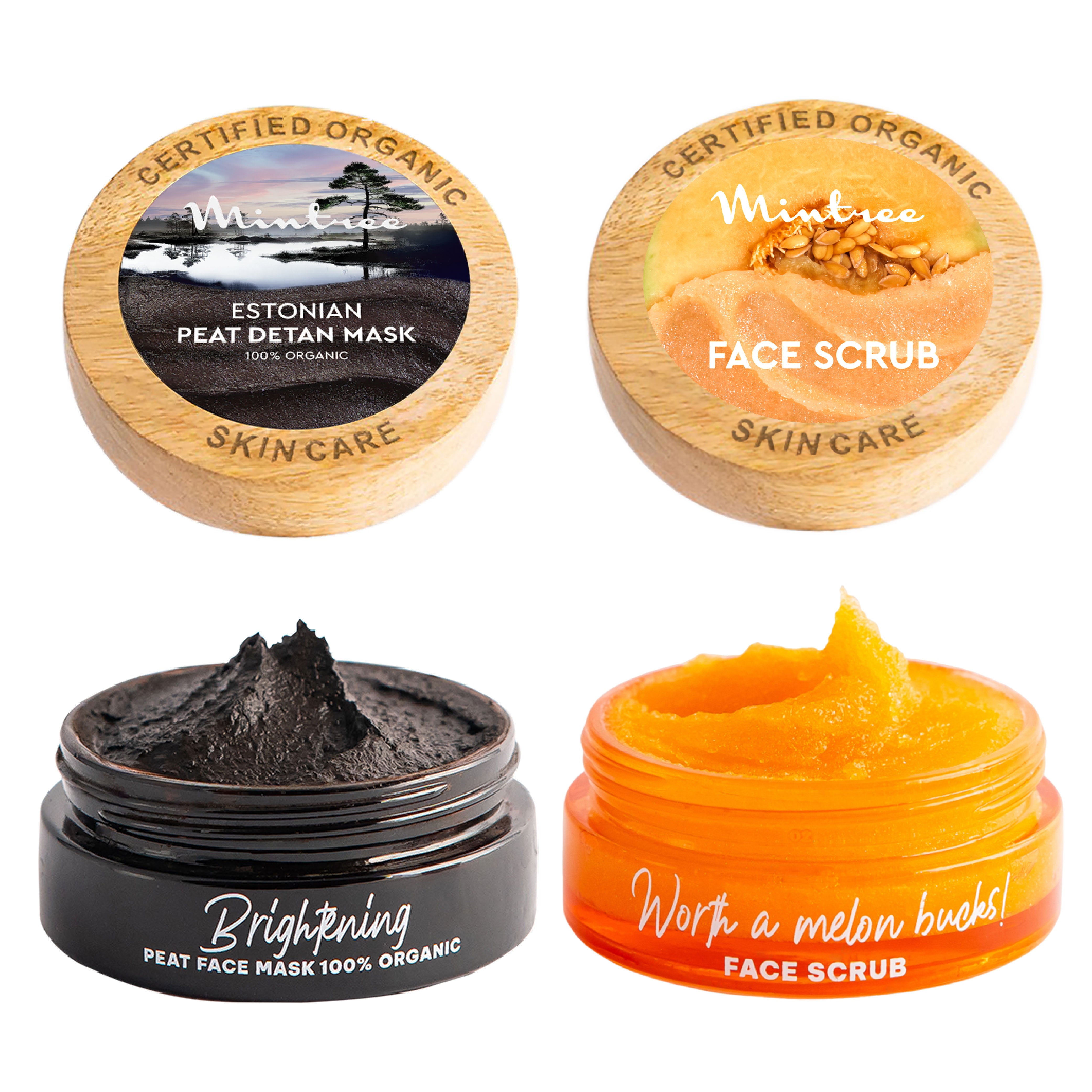 Melon Face Scrub & Black Mask
